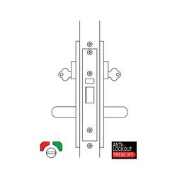 Lockwood Selector Lock Double Cylinder w/ Handles Stainless Steel