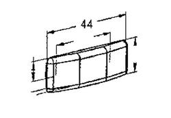 Interlock Window Catch Standard Pin Wedge 4.2mm Black