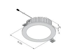 Hera FR215 LED Downlight Stainless Steel 230mm 25W 24V Dynamic White