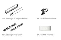Blum TANDEMBOX antaro Industrial Pack (100) M Height 500NL 60x 30kg, 40x 65kg Silk White