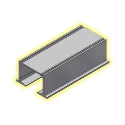 Brio Quick Run 120 Zero Clearance Ceiling Door Track 3m Anodised
