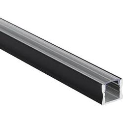 Modar AP1715 LED Surface Mounted Profile 17.4 x 15.7mm x 2m Black w/ Clear Cover
