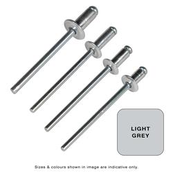 Linca Aluminium/Steel Rivets Dome Head 3.2 x 9.6mm Light Grey - Box of 1,000