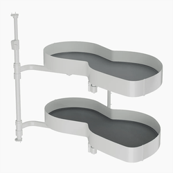 Modar Corner Swing Tray 900CW Right Opening White