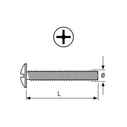 Linca Handle Screws Phillips M4 x 18mm Zinc - Box of 100