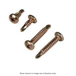 Linca Self Drilling Screws Pan Head Phillips 4.1 x 25mm Yellow Zinc - Box of 1,000