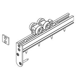 Brio Quick Run 120 Zero Clearance Ceiling Door Track 3m Anodised