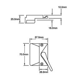 Finista Timber Sash Catch White