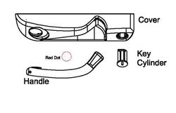 Finista Window Operator Cover/Handle Lockable Right White