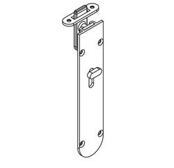 Brio Flush Bolt Round Top Inward Opening Offset 190mm Satin Nickel
