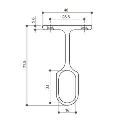 Finista Oval Centre Pillar White