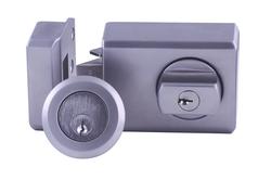 Whitco Deadlatch 5 Pin Double Cylinder Keyed to Differ Satin Chrome