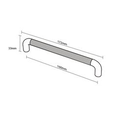 Modar Arvella Handle 160mm CTC Brushed Brass