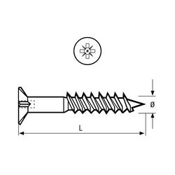Linca Head Hole Screws CSK 4 in 1 4.5 x 45mm Zinc - Box of 1,000