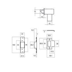 Lockwood Selector Lock Double Cylinder w/ Handles Stainless Steel