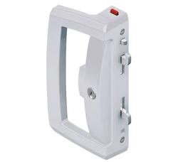 Lockwood Onyx D Handle Lock 5 Pin Double Cylinder w/ Wide Strike Silver