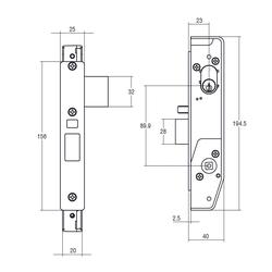 Lockwood Selector Lock Double Cylinder w/ Handles Stainless Steel