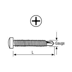 Linca Self Drilling Screws Pan Head Phillips 4.1 x 25mm Yellow Zinc - Box of 1,000