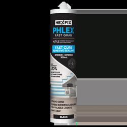 Hexfix Phlex Fastgrab Hybrid Polyurethane Cartridge 300ml Black