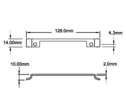 Finista Handle Back Plate Stainless Steel