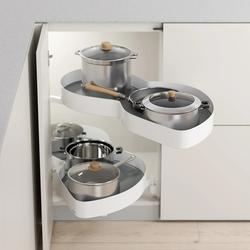 Modar Corner Swing Tray 900CW Right Opening White