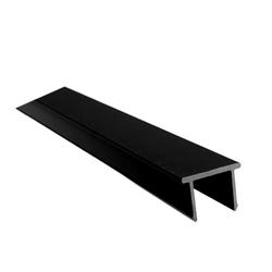 Metlam Toilet Partition Channel 2.7m for 13mm Board Black