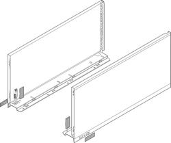 Blum LEGRABOX Drawer Sides F Height 600NL Pair Terra Black