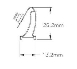 Finista Window Operator Slide Bracket Black