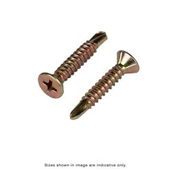 Linca Self Drilling Screws CSK Phillips 4.1 x 25mm Yellow Zinc - Box of 1,000