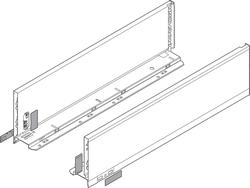 Blum LEGRABOX Drawer Sides K Height 550NL Pair Terra Black