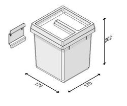 Gollinucci Onda Vanity Bin 5L White