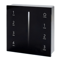 Modar T21 Touch Panel Single Colour 4 Zone Black