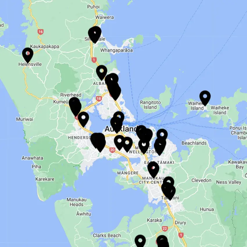 Dulux Auckland store map