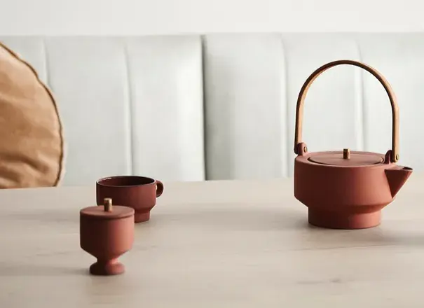 Clay teapot