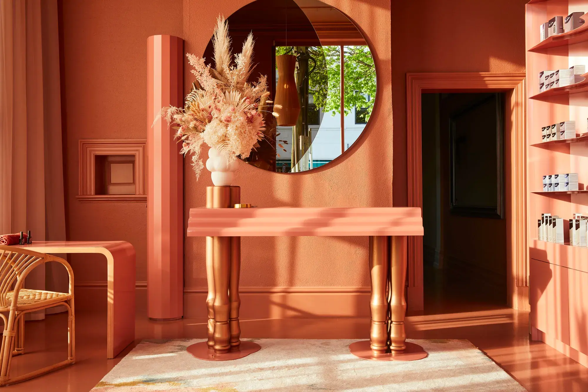 Peach beauty salon