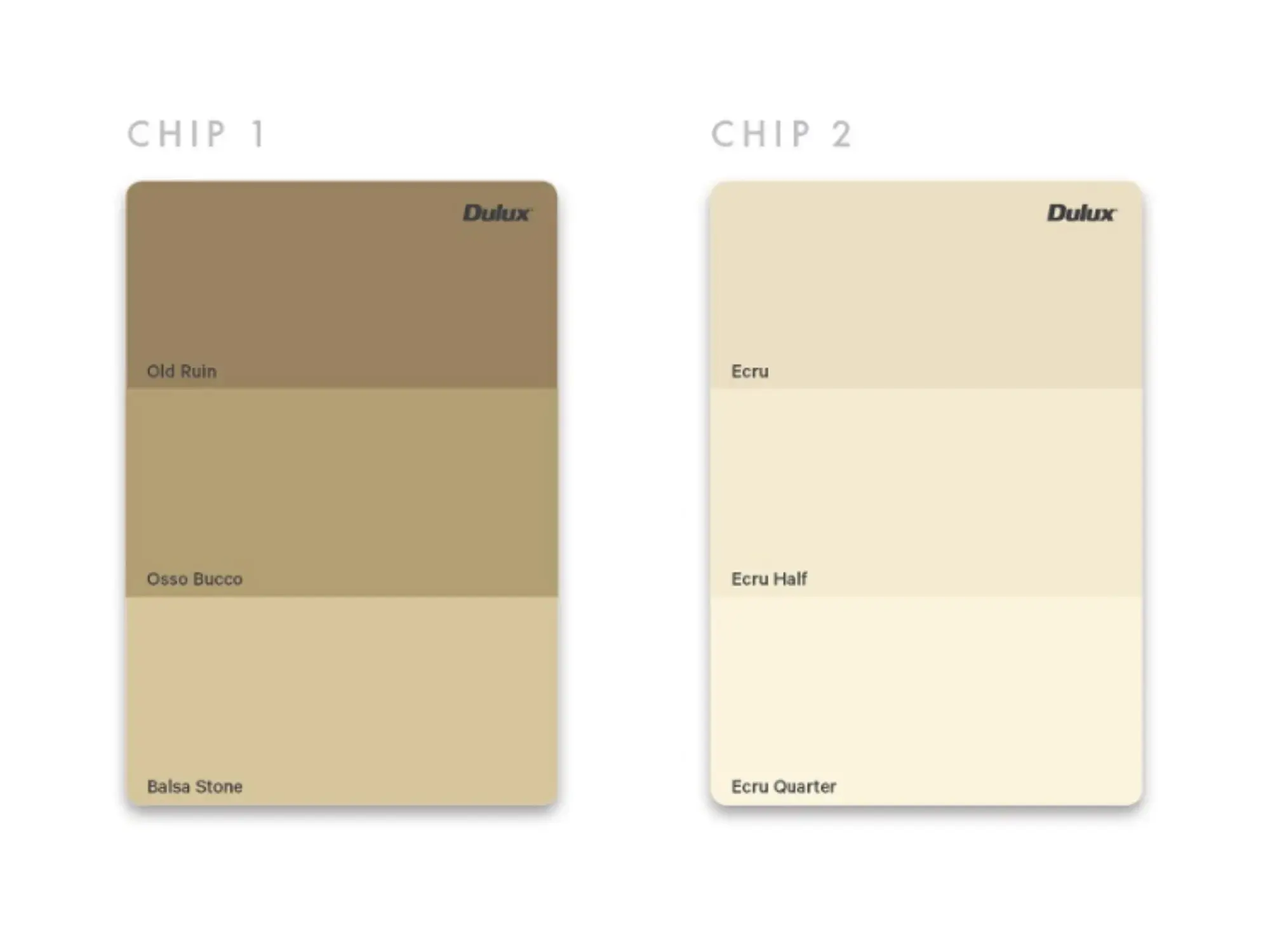Dulux triple-colour chips