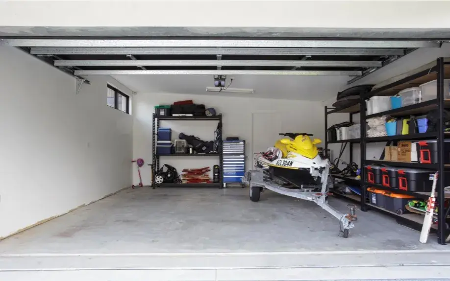 Unfinished concrete before epoxy flooring installation