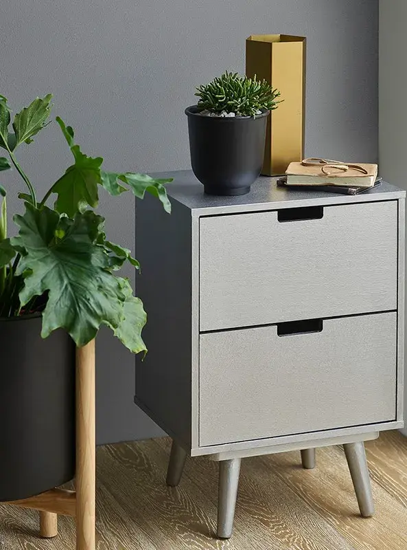 interior drawers with plants. 