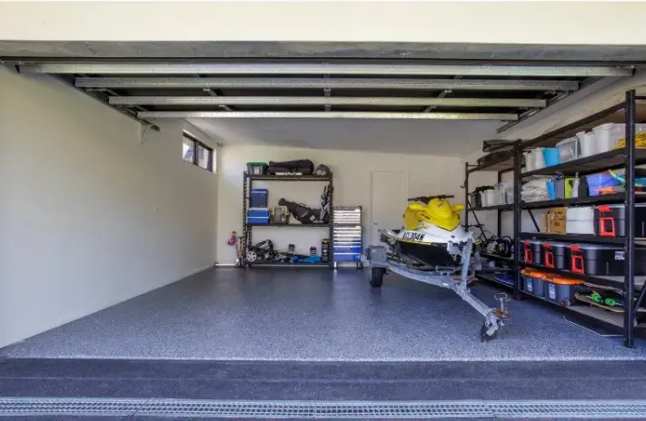 Garage floor finished with Dulux Avista epoxy flooring coating