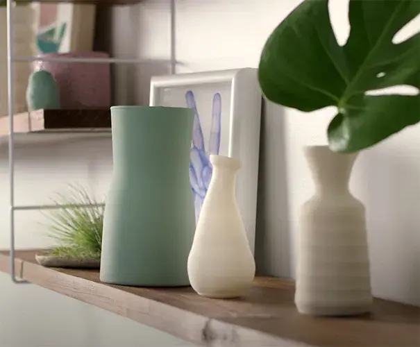 Trio of vases upcycled with Duramax® Chalky Finish paint