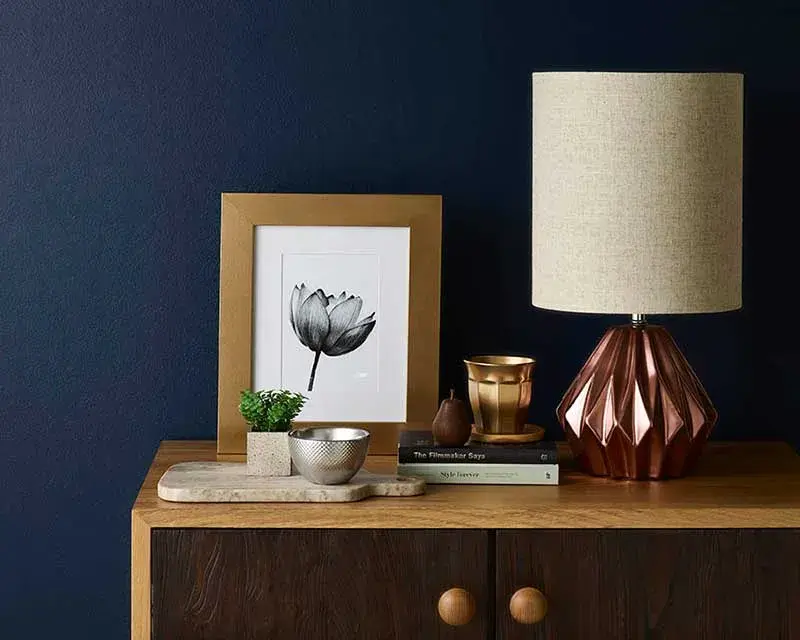 Table lamp upcycled with Duramax® Copper Rose Effect