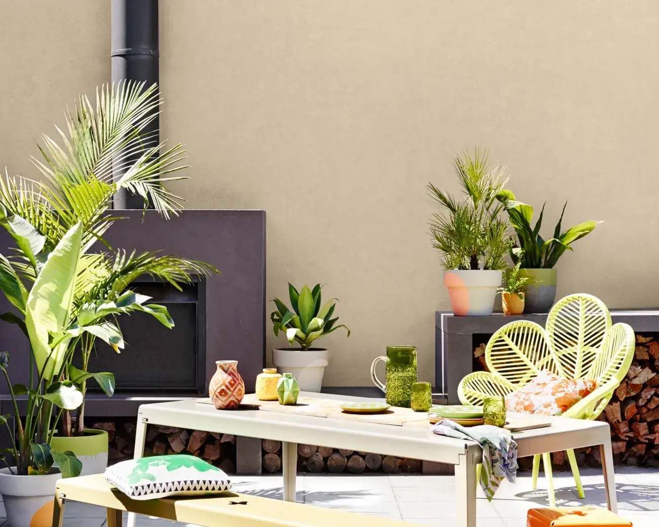 Add colour to your outdoor entertaining area