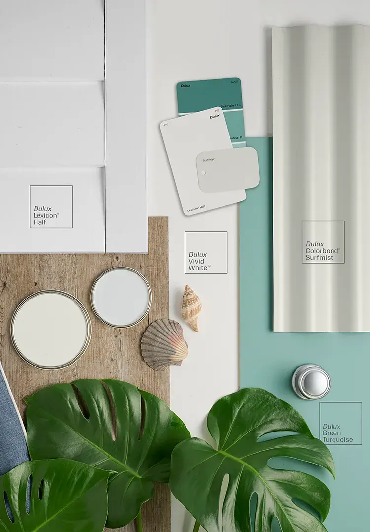 Flatlay featuring Colorbond® Surfmist® Flatlay exterior scheme